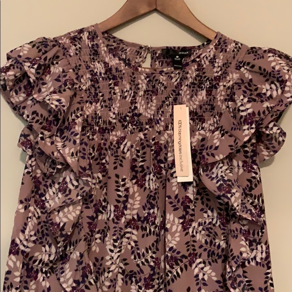 Aqua ruffle top